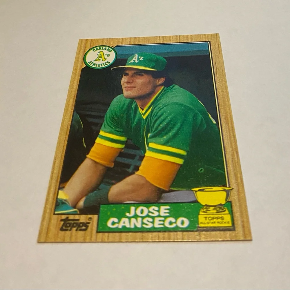 Jose Canseco 1987 RC Rookie Topps Baseball Card #620 Vintage